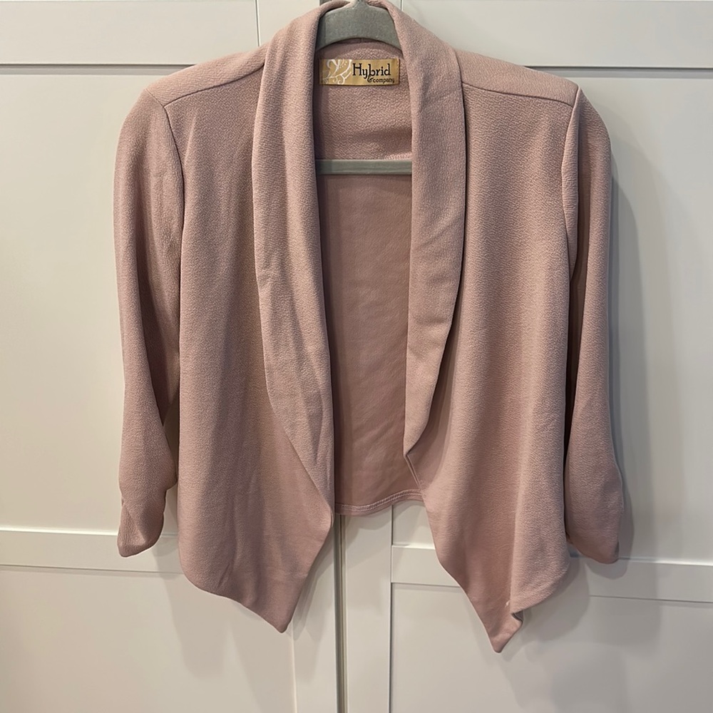 Dusty rose women’s open blazer sz M